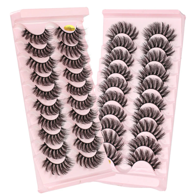 Set de Faux Cils 10 Paires – Du Naturel au Volume Russe