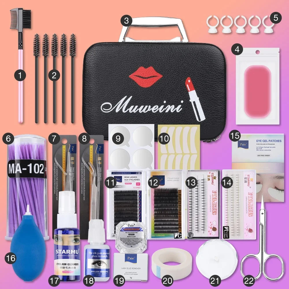 Kit exetension cils 22 pièces