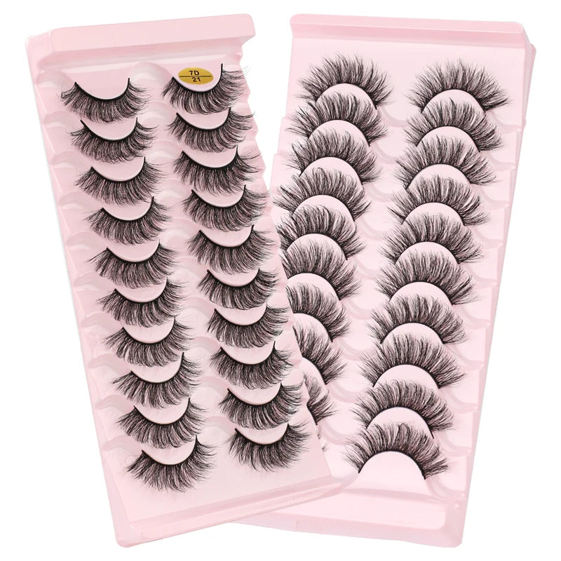 Set de Faux Cils 10 Paires – Du Naturel au Volume Russe