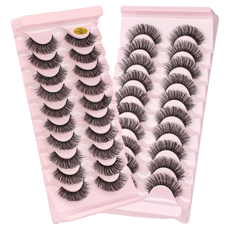 Set de Faux Cils 10 Paires – Du Naturel au Volume Russe