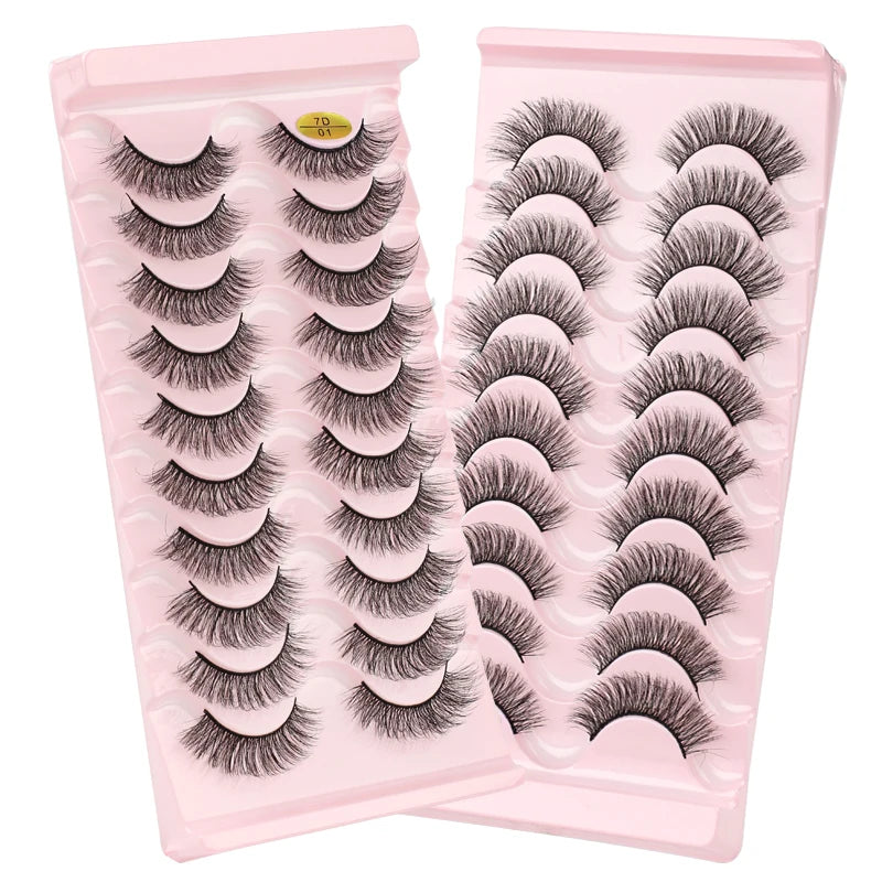 Set de Faux Cils 10 Paires – Du Naturel au Volume Russe